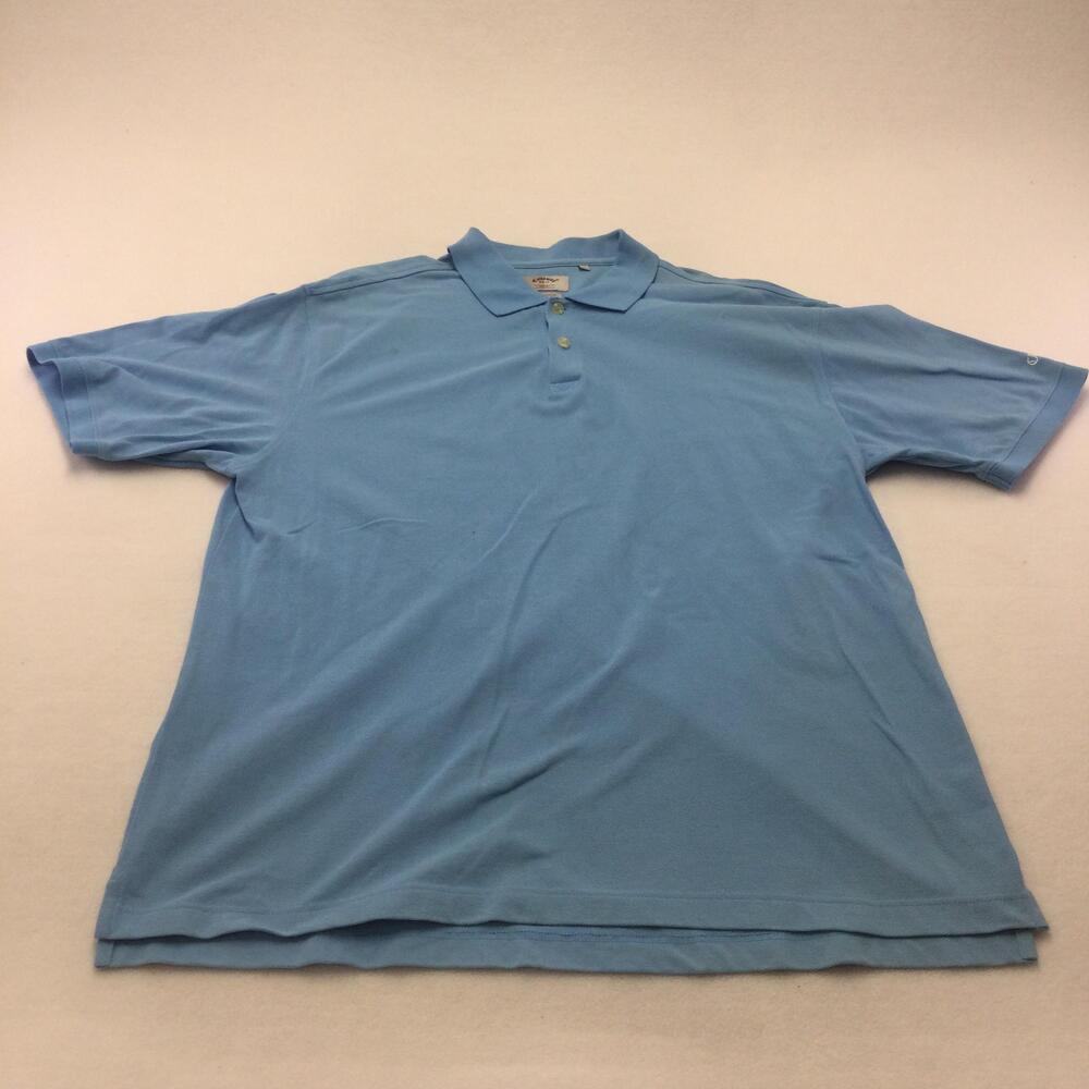 Callaway Golf Polo Shirt Mens 2XL Blue 100% Cotton Short Sleeve Logo Casual